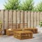 Preview: ARDEBO.de - 4 stk. Outdoor-Sofagarnitur Massivholz Akazie Natur