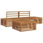 Preview: 4 stk. Outdoor-Sofagarnitur Massivholz Akazie Natur