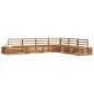 Preview: 7 stk. Outdoor-Sofagarnitur Massivholz Akazie Natur