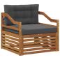 Preview: Outdoor-Sofa Natur und Anthrazit