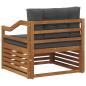 Preview: Outdoor-Sofa Natur und Anthrazit