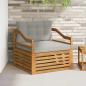 Preview: ARDEBO.de - Outdoor-Sofa Natürlich und Hellgrau