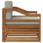 Preview: Outdoor-Sofa Natürlich und Hellgrau