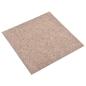 Preview: ARDEBO.de - Teppich 20 stk. Beige 50 x 50 cm 100% Polypropylen