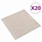 Preview: Teppich 20 stk. Hellbeige 50 x 50 cm 100% Polypropylen