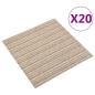 Preview: Teppich 20 stk. Gestreiftes Beige 50 x 50 cm 100% Polypropylen