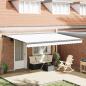 Preview: ARDEBO.de - Ausziehbare Markise Weiß 4 x 3 m Leinen und Aluminium