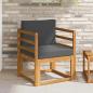 Preview: ARDEBO.de - Outdoor-Sofa Massives Akazienholz und Polyester Natur