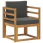 Preview: Outdoor-Sofa Massives Akazienholz und Polyester Natur