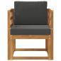 Preview: Outdoor-Sofa Massives Akazienholz und Polyester Natur