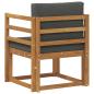 Preview: Outdoor-Sofa Massives Akazienholz und Polyester Natur