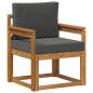 Preview: Outdoor-Sofa Massivholz Akazie Natur und Anthrazit