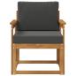 Preview: Outdoor-Sofa Massivholz Akazie Natur und Anthrazit
