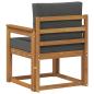 Preview: Outdoor-Sofa Massivholz Akazie Natur und Anthrazit