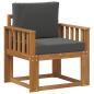 Preview: Outdoor-Sofa Massives Akazienholz und Polyester Natur