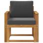 Preview: Outdoor-Sofa Massives Akazienholz und Polyester Natur