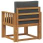 Preview: Outdoor-Sofa Massives Akazienholz und Polyester Natur