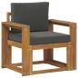 Preview: Outdoor-Sofa Massives Akazienholz und Polyester Natur