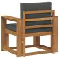 Preview: Outdoor-Sofa Massives Akazienholz und Polyester Natur