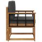 Preview: Outdoor-Sofa Massivholz Akazie Natur und Anthrazit