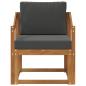 Preview: Outdoor-Sofa Massivholz Akazie Natur und Anthrazit