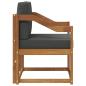 Preview: Outdoor-Sofa Massivholz Akazie Natur und Anthrazit