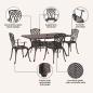 Preview: Garten Essgruppe 5 pcs Bronze Aluminium