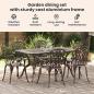 Preview: Garten Essgruppe 7 pcs Bronze Aluminium