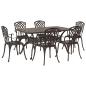 Preview: Garten Essgruppe 7 pcs Bronze Aluminium