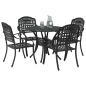 Preview: Garten Essgruppe 5 pcs Schwarz Aluminium