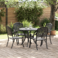 Preview: Garten Essgruppe 5 pcs Schwarz Aluminium
