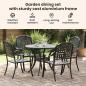 Preview: Garten Essgruppe 5 pcs Schwarz Aluminium