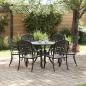 Preview: ARDEBO.de - Garten Essgruppe 7 pcs Schwarz Aluminium