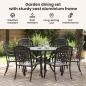 Preview: Garten Essgruppe 7 pcs Schwarz Aluminium