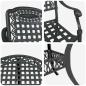 Preview: Garten Essgruppe 7 pcs Schwarz Aluminium