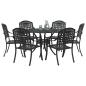 Preview: Garten Essgruppe 7 pcs Schwarz Aluminium