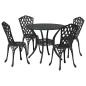 Preview: Garten Essgruppe 5 pcs Schwarz Aluminium