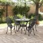Preview: Garten Essgruppe 5 pcs Schwarz Aluminium