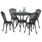 Preview: Garten Essgruppe 5 pcs Schwarz Aluminium