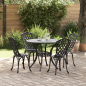 Preview: Garten Essgruppe 5 pcs Schwarz Aluminium