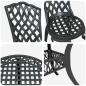 Preview: Garten Essgruppe 5 pcs Schwarz Aluminium