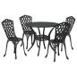 Preview: Garten Essgruppe 5 pcs Schwarz Aluminium