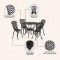 Preview: Garten Essgruppe 5 pcs Schwarz Aluminium