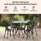 Preview: Garten Essgruppe 5 pcs Schwarz Aluminium