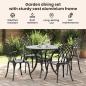 Preview: Garten Essgruppe 5 pcs Schwarz Aluminium