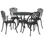 Preview: Garten Essgruppe 5 pcs Schwarz Aluminium