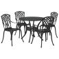 Preview: Garten Essgruppe 5 pcs Schwarz Aluminium