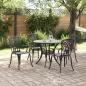 Preview: Garten Essgruppe 5 pcs Schwarz Aluminium