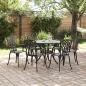Preview: Garten Essgruppe 7 pcs Schwarz Aluminium
