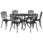 Preview: Garten Essgruppe 7 pcs Schwarz Aluminium
